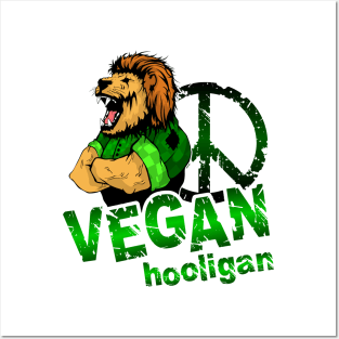 Vegan hooligan - Lion Posters and Art